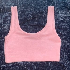 terry cloth crop tank